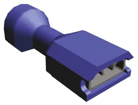 Produktfoto 1 von TE Connectivity Ultra-Fast .250 Flachsteckhülse, Blau, Isoliert, 6.35 x 0.81 mm, Buchse, 16 AWG min, 14 AWG