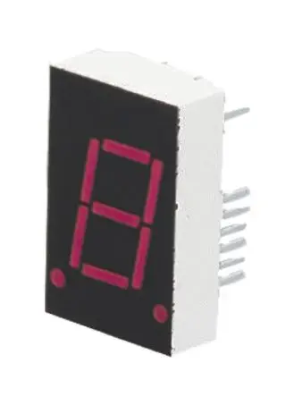 Produktfoto 1 von Broadcom LED-Anzeige 7 Segmente 1 Zeichen Anode, Rot 637nm 14mcd Zeichenbreite 11.1 mm Rechts Zeichenhöhe 20.3 mm