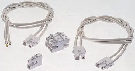 Produktfoto 1 von Wieland ST18 Beleuchtungssteckverbinder, Kabel Stecker/Buchse, Verteilerblock 25A, Kontakte: 2 IP20, Anz.Ausl. 6, Weiß,