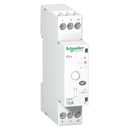 Produktfoto 1 von Schneider Electric Acti9 iTL Leistungsrelais 230V ac Spule SPST DIN-Hutschiene 2.9kA 1.1 VA