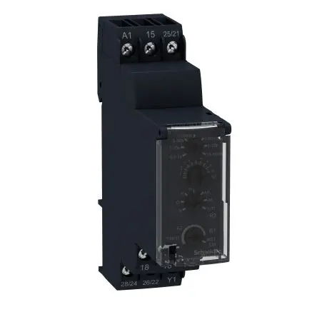 Produktfoto 1 von Schneider Electric Harmony Time Zeitrelais, DIN-Hutschiene 240 V ac 240V ac, 0.1 s, 100 h, 2 Kont. Multifunktion,