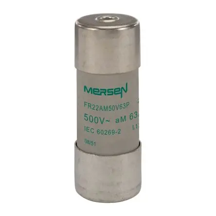 Mersen Ferrule fuse-links Patronensicherung AM / 63A 22.2 x 58 mm 500V ac Keramik