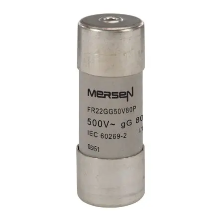Produktfoto 1 von Mersen Ferrule fuse-links Patronensicherung gG / 80A 22.2 x 58 mm 500V ac Keramik
