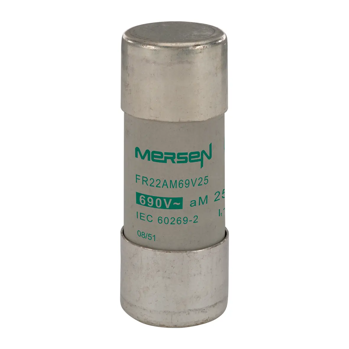 Produktfoto 1 von Mersen Ferrule fuse-links Patronensicherung AM / 25 A 22.2 x 58 mm 690 V ac Keramik