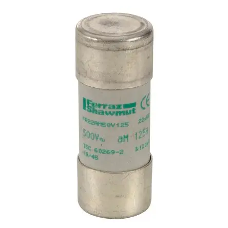 Produktfoto 1 von Mersen DS-LFCY22AM-10-0121 Patronensicherung AM / 125A 22.2 x 58 mm 690V ac Keramik Niederspannungs-IEC-Sicherung