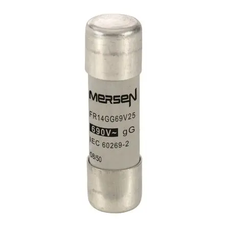 Produktfoto 1 von Mersen Ferrule fuse-links Patronensicherung gG / 25A 14 x 51 mm 690V ac Keramik