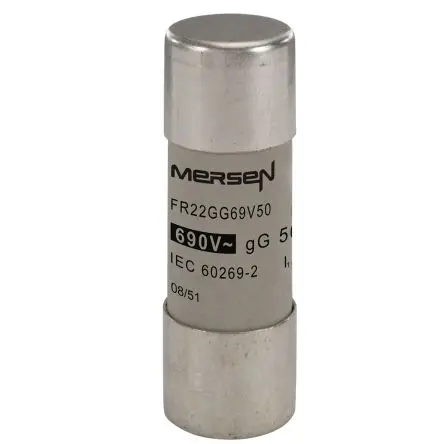 Produktfoto 1 von Mersen Ferrule fuse-links Patronensicherung gG / 50A 22.2 x 58 mm 690V ac Keramik