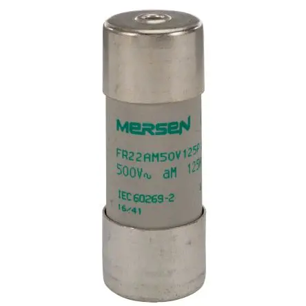 Produktfoto 1 von Mersen DS-LFCY22AM-10-0121 Patronensicherung AM / 125A 22.2 x 58 mm 690V ac Keramik Niederspannungs-IEC-Sicherung