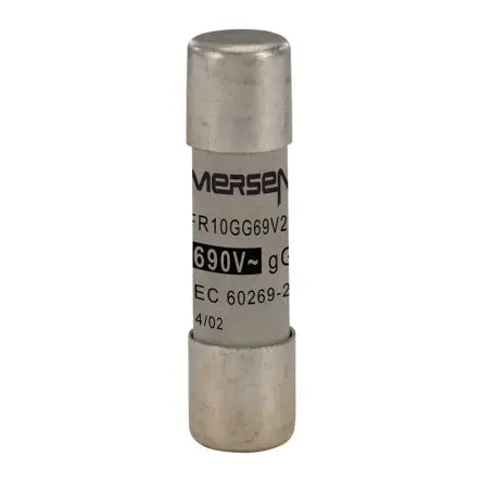 Produktfoto 1 von Mersen Ferrule fuse-links Patronensicherung gG / 2A 10 x 38 mm 690V ac Keramik
