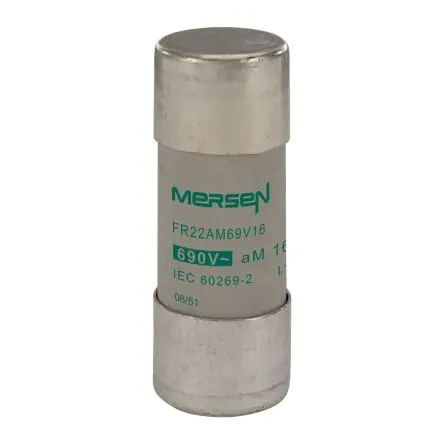 Produktfoto 1 von Mersen Ferrule fuse-links Patronensicherung AM / 16A 22.2 x 58 mm 690V ac Keramik
