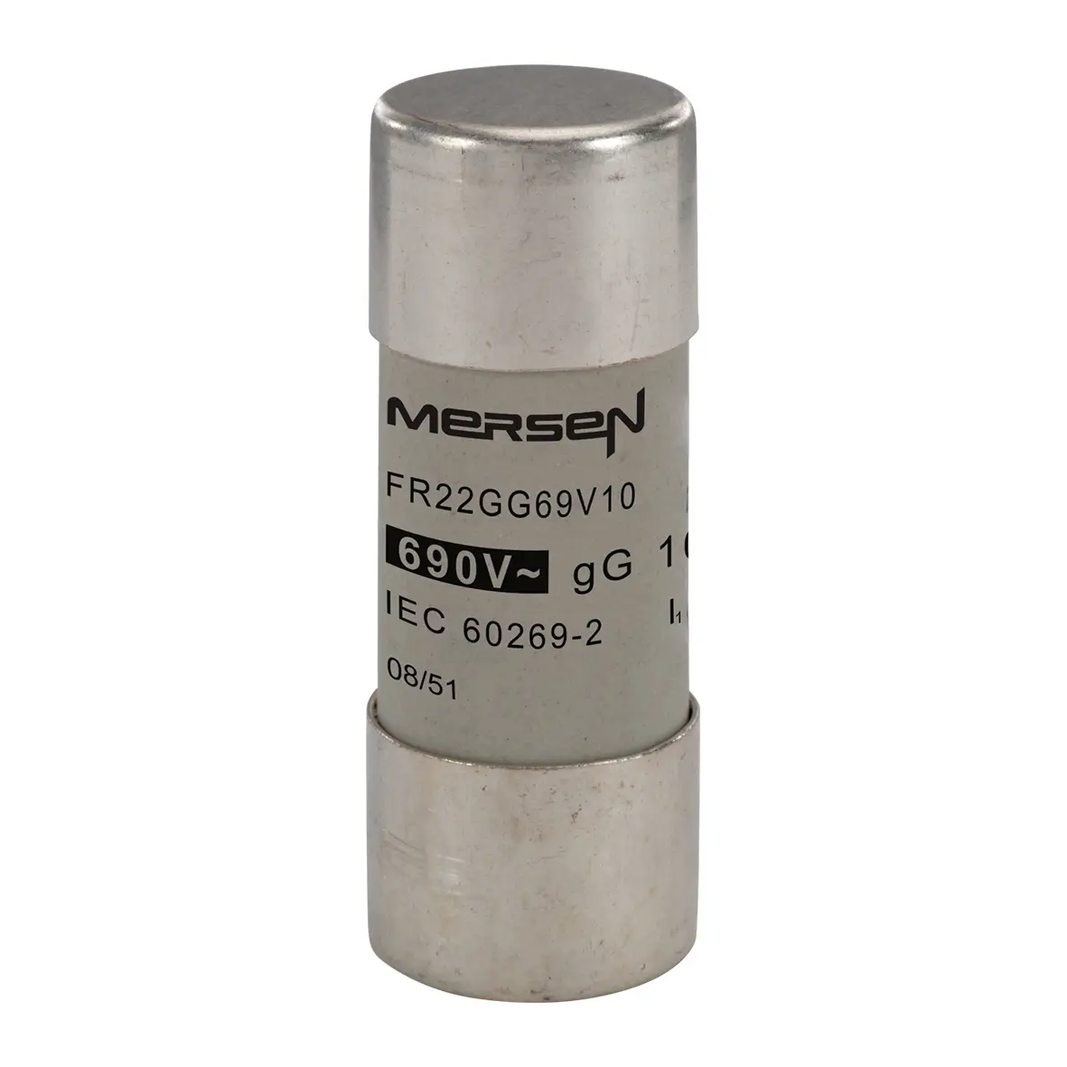 Produktfoto 1 von Mersen Ferrule fuse-links Patronensicherung gG / 10 A 22.2 x 58 mm 690 V ac Keramik