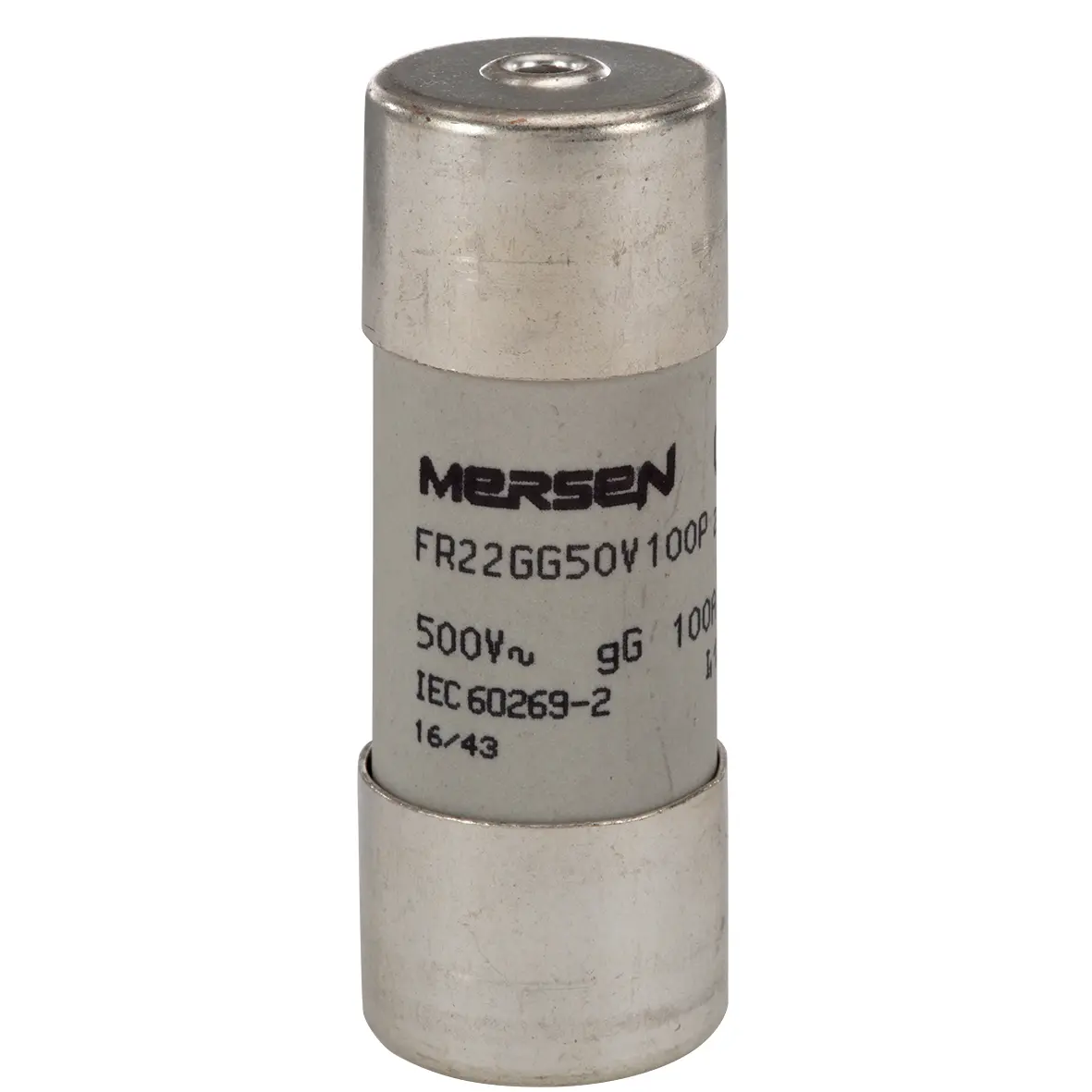 Produktfoto 1 von Mersen DS-LFCY22GG-08-0219_EN Patronensicherung gG / 100 A 22.2 x 58 mm 690 V ac Keramik