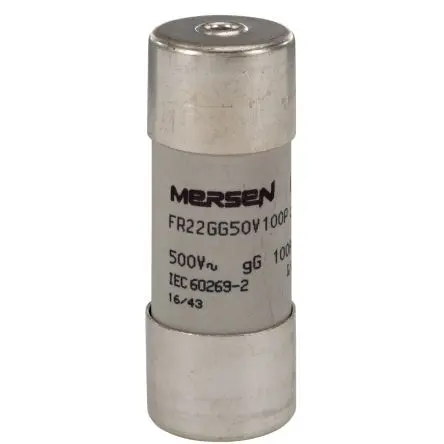 Produktfoto 1 von Mersen DS-LFCY22GG-08-0219_EN Patronensicherung gG / 100A 22.2 x 58 mm 690V ac Keramik