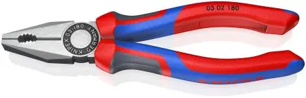 Produktfoto 1 von Knipex Rundzange Schneidkraft → Copper Cable: 12 mm Hard Wire: 2, 2 mm Medium Hard Wire: 3, 4 mm 180 mm