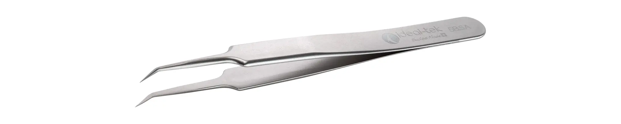 Produktfoto 1 von ideal-tek 5B.SA.0 Edelstahl Pinzette, 110 mm, Spitze Geknickt, Extrafein Antimagnetisch