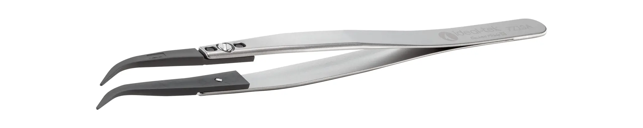 Produktfoto 1 von ideal-tek 7ZJ.SA.0 Edelstahl Pinzette, 135 mm, Spitze Gebogen, fein Antimagnetisch