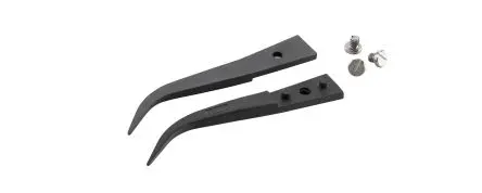Produktfoto 1 von ideal-tek Zirkoniumoxidverstärktes Aluminium Pinzettenspitzen, 40 mm, Spitze Fein, Gebogen 5-teilig ESD-Sicherheit