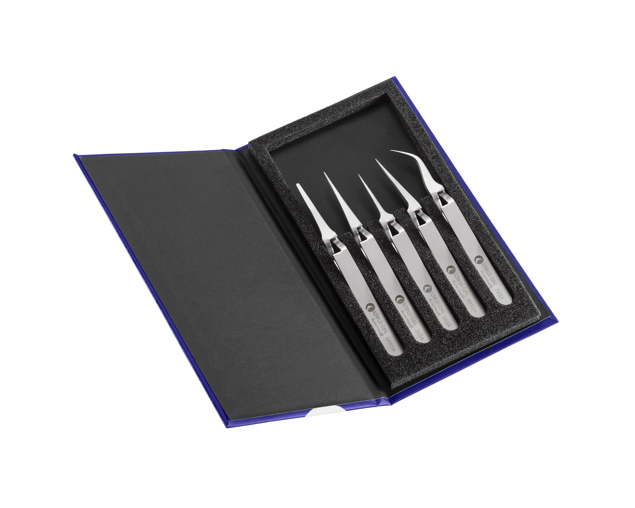 Produktfoto 1 von ideal-tek K5PINX Edelstahl Pinzettensatz, 185 mm, Spitze Winkel, Flach Antimagnetisch