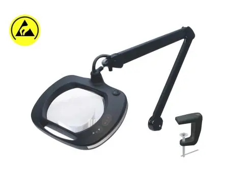 Produktfoto 1 von ideal-tek LED Lupenleuchte Flexible LED-Lupenleuchte, 7.5 x 6.2 in Linse, Reichweite 400 mm, Schutzkontakt