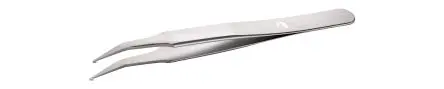 Produktfoto 1 von ideal-tek Edelstahl Pinzette, 120mm, Spitze Abgewinkelt Antimagnetisch 1-teilig