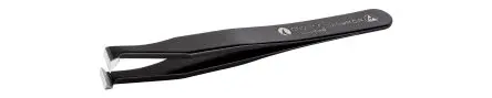 ideal-tek Kohlenstoffstahl Pinzette, 115mm, Spitze Abgewinkelt 1-teilig ESD-Sicherheit