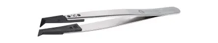 Produktfoto 1 von ideal-tek Edelstahl Pinzette, 125mm, Spitze Abgewinkelt Antimagnetisch 1-teilig ESD-Sicherheit