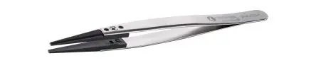 Produktfoto 1 von ideal-tek Edelstahl Pinzette, 130mm, Spitze Gerade, Flach Antimagnetisch 1-teilig ESD-Sicherheit