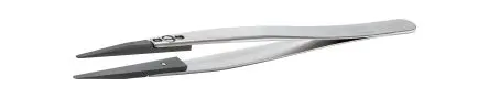 Produktfoto 1 von ideal-tek Edelstahl Pinzette, 130mm, Spitze Flach, Gerade Antimagnetisch 1-teilig ESD-Sicherheit