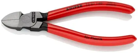 Produktfoto 1 von Knipex Knipex Diagonal Kunststoffschneider Schließer (NO) 140mm / Backen 10mm, Schneidleistung 2 mm