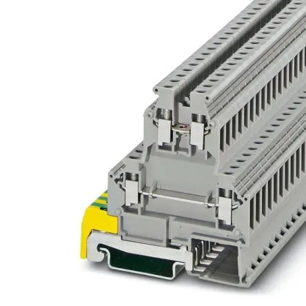 Produktfoto 1 von Phoenix Contact SLKK 5 Doppelstock Reihenklemmen 2 Grau, 0.2mm², 4 mm², 500V Schraubbefestigung