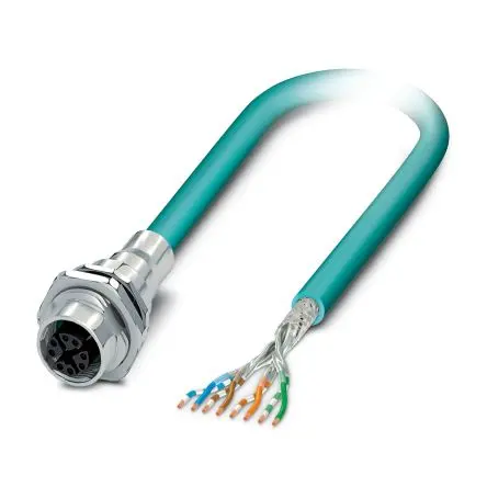 Produktfoto 1 von Phoenix Contact 5, VS-FSBPXS-OE-94F/0, 8-polig Kabel, M12, Gerade Buchse / Nicht abgeschlossen, Länge 500 mm