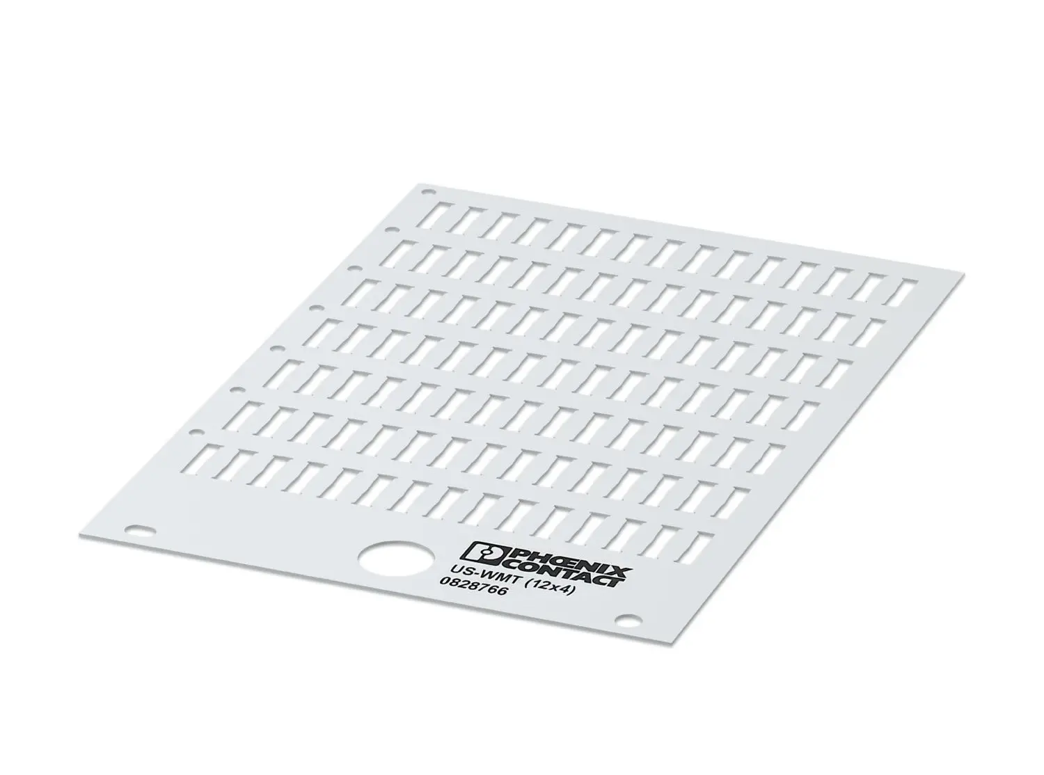 Produktfoto 1 von Phoenix Contact US-WMT Kabelmarkierung, Beschriftung: Blind, Weiß, Ø 0.6 mm - 10 mm, 18 mm x 27 mm