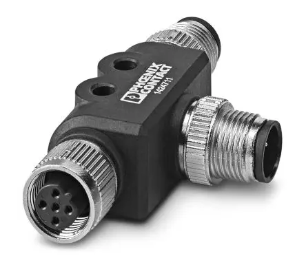 Produktfoto 1 von Phoenix Contact, gewinkelt SAC-5PT-FB/2XMB PBDP SH Rundsteckverbinder Adapter, IP65