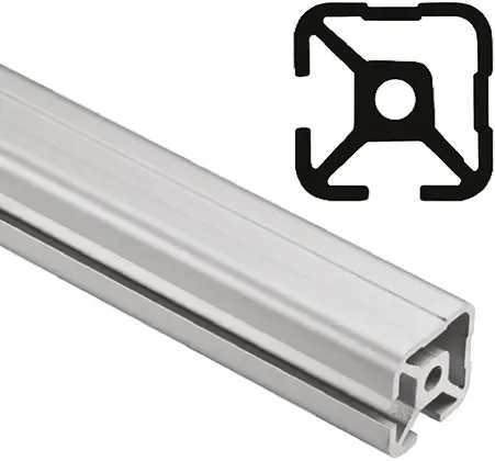 Produktfoto 1 von FlexLink Silber Xd Aluminium Strebenprofil 22 x 22 mm, 2-fach Nut 5.5 mm, Länge 3000 mm XD