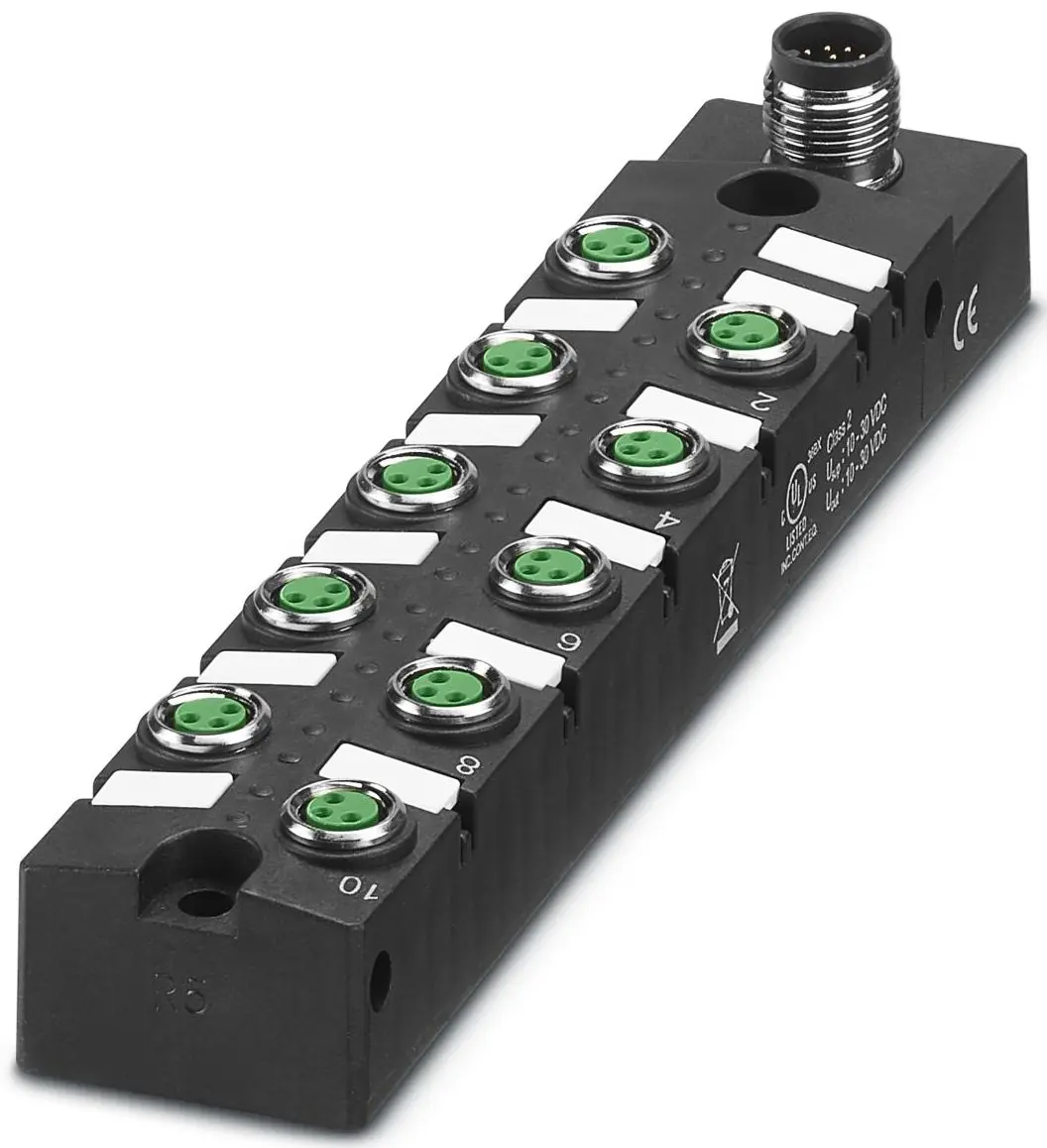 Produktfoto 1 von Phoenix Contact SACB Sensor-Box 30V dc 10 Anschlüsse 3 Auslässe M8