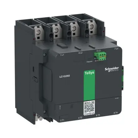 Produktfoto 1 von Schneider Electric TeSyS G Schütz 100V ac, 250 V ac-Spule, 4-polig, 1kV / 440 A 100V ac, 250 V ac 1 Schließer/1 Öffner