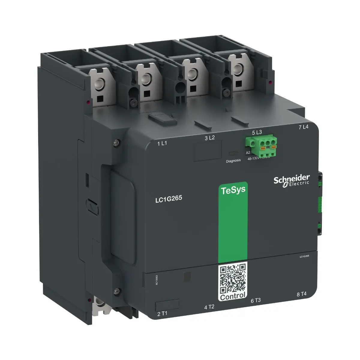Produktfoto 1 von Schneider Electric TeSys F LC1G330 Leistungsschütz 100 → 250 V ac/dc-Spule, 4 -polig / 440 A 1 Schließer,