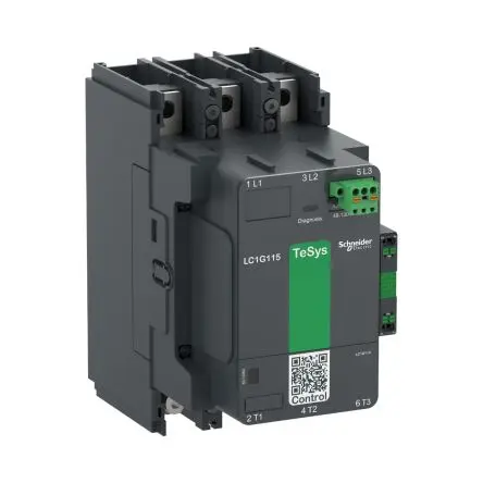 Produktfoto 1 von Schneider Electric TeSyS G Schütz 130V ac/dc, 48 V ac/dc-Spule, 3-polig, 300V / 250 A 48V 1 Schließer/1 Öffner