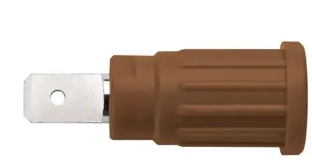 Produktfoto 1 von Schutzinger Stecker Braun Buchse für Laborstecker, Kontakt Nickel, 1kV 32A Einpressen