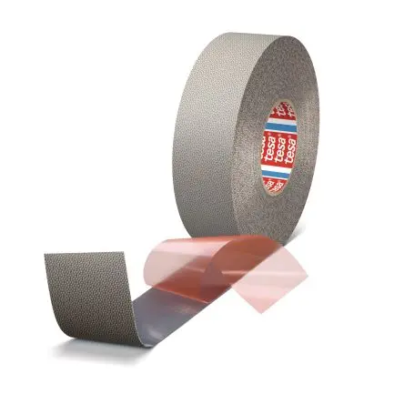 Produktfoto 1 von Tesa 4863 Rollenwickelband, Silikonbeschichtetes Tuch, Grau, Stärke 620 μm, 100mm x 25 m