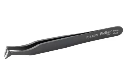Produktfoto 1 von Erem Kohlenstoffstahl Pinzette, 4.5Zoll, Spitze Schräg Antimagnetisch 1-teilig ESD-Sicherheit
