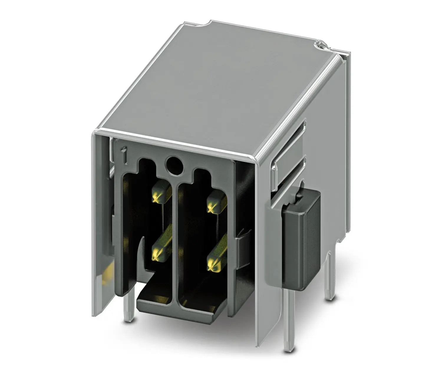 Produktfoto 1 von Phoenix Contact DMC Steckbarer Klemmenblock Header 4-Kontakte 2.54mm-Raster gewinkelt
