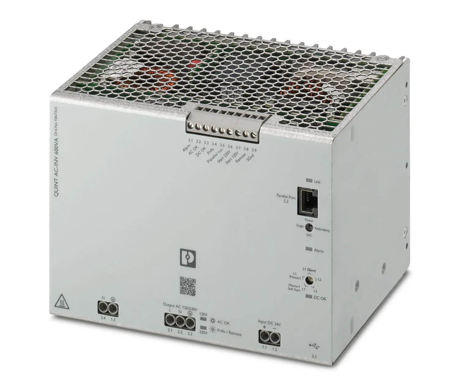 Produktfoto 1 von Phoenix Contact Wechselrichter, 24 V dc / 120 V ac 600VA