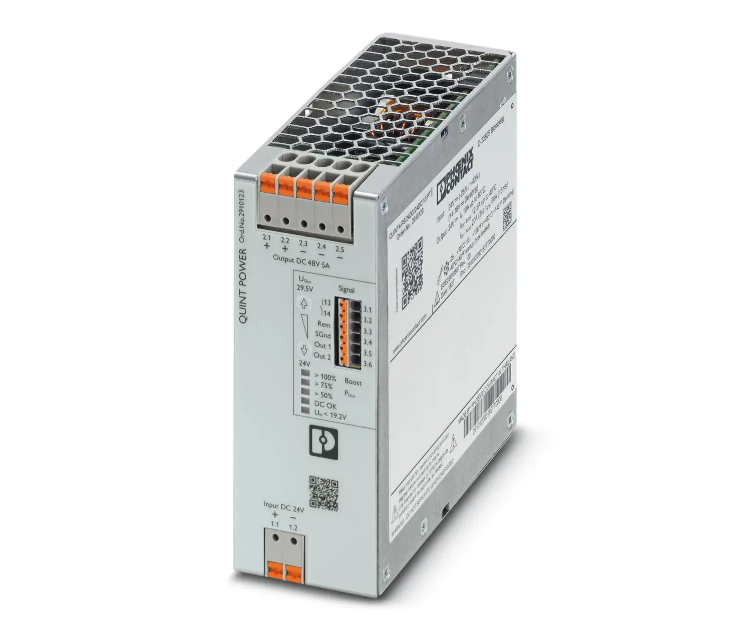 Produktfoto 1 von Phoenix Contact QUINT4 DC/DC-Wandler 24 V DC IN, 48V dc OUT DIN-Schiene