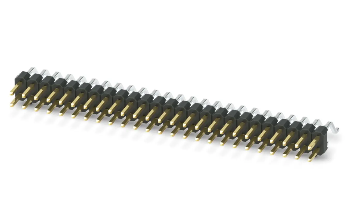 Produktfoto 1 von Phoenix Contact Stiftleiste Gerade, 50-polig / 2-reihig, Raster 2.54 mm Raster Oberfläche, FINEPITCH FQ 2, Unisoliert