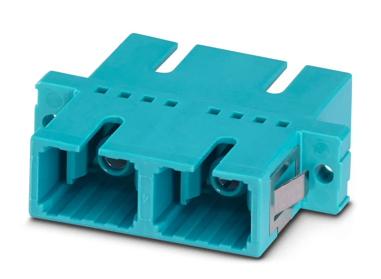 Produktfoto 1 von Phoenix Contact LWL-Adapter, SC, Multimodus, 0.2dB IL, 50/125 μm, Kabel ø 2.5 mm, Türkis