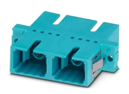 Produktfoto 1 von Phoenix Contact LWL-Adapter, SC, Multimodus, 0.2dB IL, 50/125 μm, Kabel ø 2.5 mm, Türkis