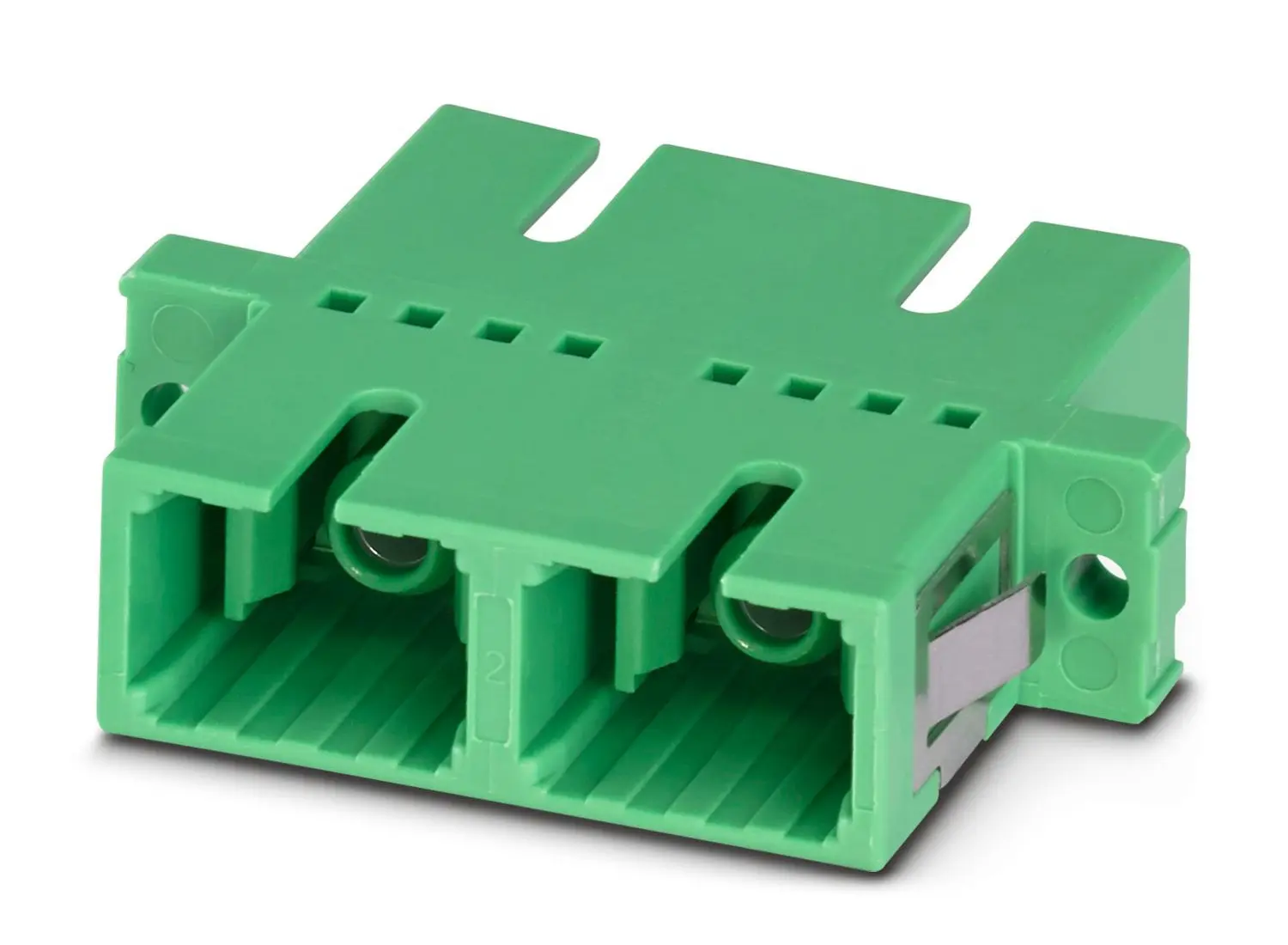 Produktfoto 1 von Phoenix Contact LWL-Adapter, SC, Singlemode, 0.2dB IL, 9/125 μm, Kabel ø 2.5 mm, Grün