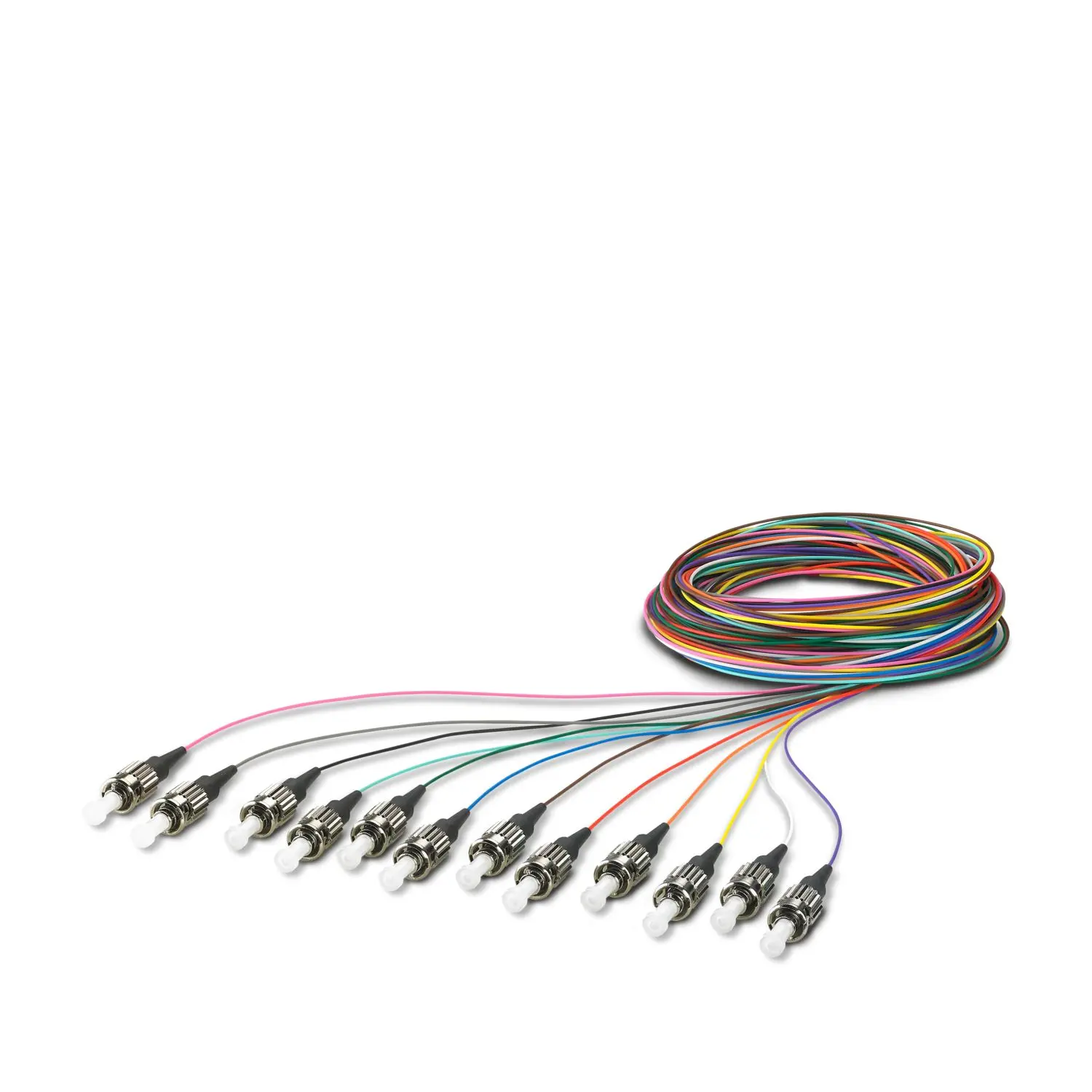 Produktfoto 1 von Phoenix Contact LWL-Kabel 2.5 m 12-Fasern, Kunststoff Silber, Glänzend 125 μm