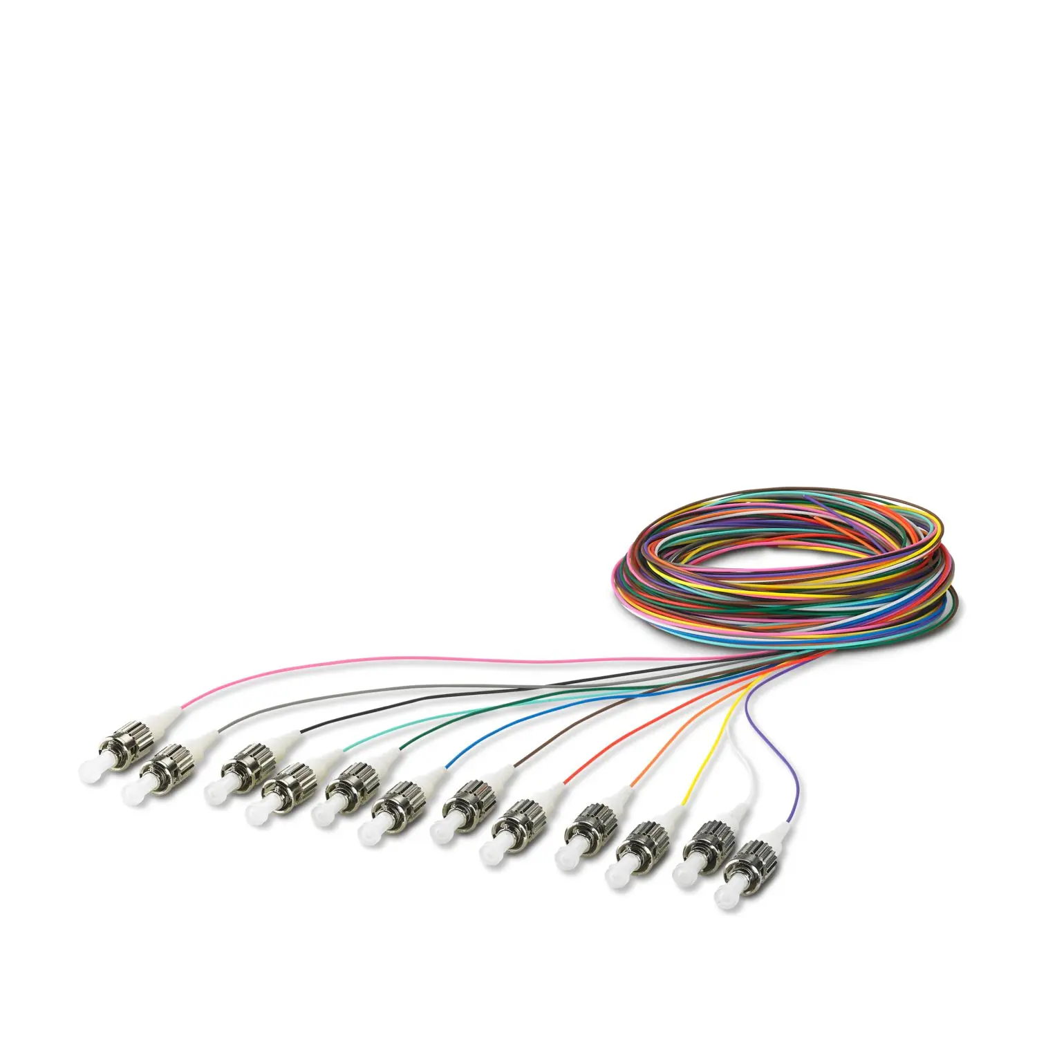 Produktfoto 1 von Phoenix Contact FOC-PT9:ST-OM2/2.5 LWL-Kabel 2.5 m 12-Fasern, Kunststoff Silber, Glänzend 125 μm